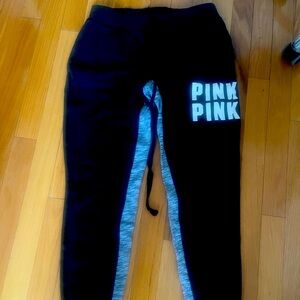 PINK Victoria's Secret Black and Gray Joggers